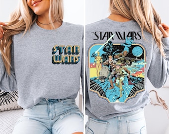 Maglietta Disney Star Wars, maglietta Galaxy Wars, felpa fan di Star Wars, maglietta Darth Vader, maglietta Mandalorian, maglietta Morte Nera