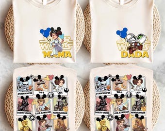 Star Wars Family T-Shirt, Custom Galaxy Wars Shirt, Disney Star Wars Sweatshirt, Darth Vader Shirt, Mandalorian Shirt, Death Star Tee