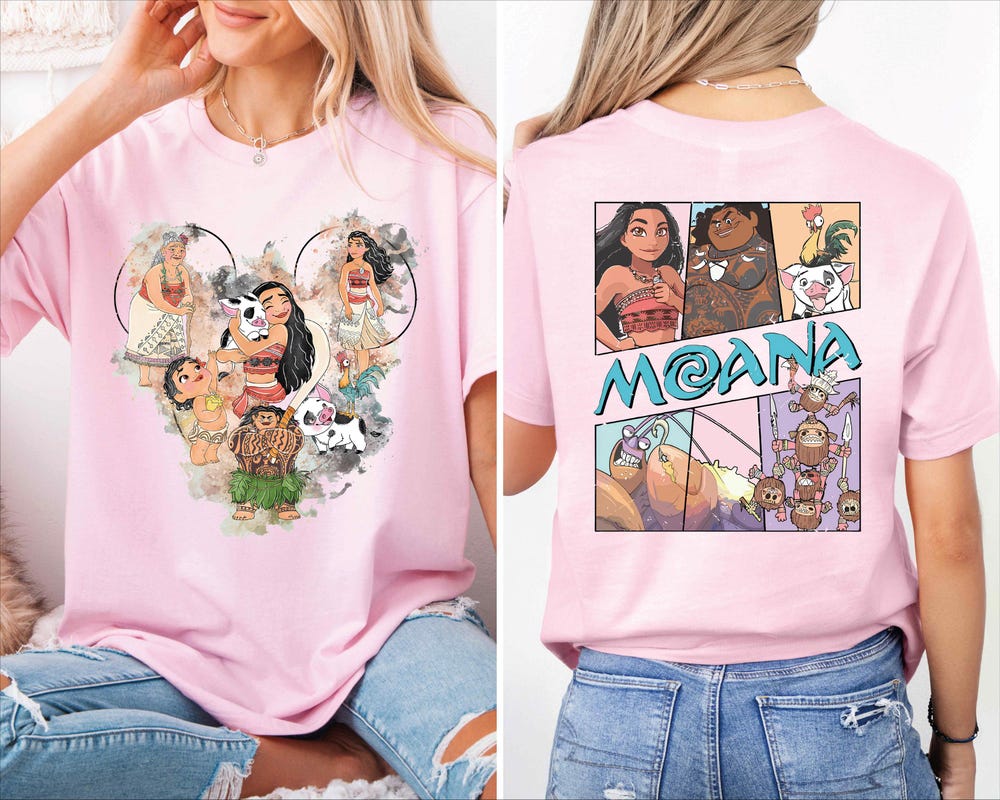 Moana T-Shirt, Disney Princess Moana Tee, Maui Shirt, Moana Family Shirt, Hei Hei And Pua Shirt, Moana Movie Sweatshirt, Disney Trip Shirt Alldaytee