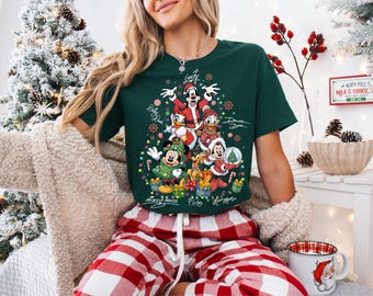 Mickey and Friends Christmas Tree T-shirt, Disney Christmas Trip Tee, Mickey's Christmas Party 2025 Sweatshirt, Minnie Christmas Hoodie