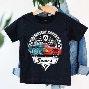 Cars Birthday Family T-Shirt, Lightning McQueen Birthday Matching Tee, Pit Crew Party Shirt, Birthday Boy Shirt, Disney Family Birthday Tee