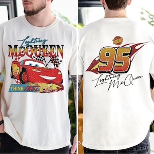 Retro Lightning Mcqueen Shirt, Disney Cars T-Shirt, Mcqueen Racing Tee, Piston Cup Sweatshirt, Cars Land Shirt, Disneyland Car Race Shirt