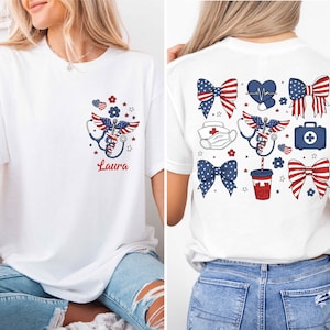 USA Emergency T-shirt, 4th of July Nurse Shirt, American Nurse Tee, American Flag Nurse Shirt, Independence Day Nurse Tee