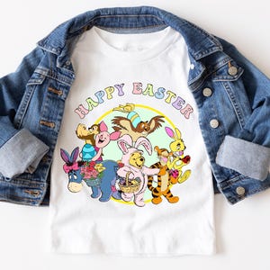 Disney Happy Easter T-shirt, Winnie the Pooh Easter Shirt, Pooh Bear Easter Shirt, Disneyworld Easter Kids Shirt, Chip and Dale Easter Tee