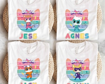 Super Kitties T-Shirt, Disney Cats Shirt, Super Kitty Shirt, Bitsy Shirt, Kitties Sparks Shirt, Birthday shirt for cats lover, SuperKitties