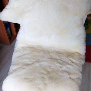 Medical Throw Big XL Genuine leather Sheep Skin 90 x 65 Decorative rug XXL Super Soft Medical Sheepskin Rug / Throw mother&#39;s day gift