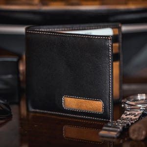 Billetera personalizada, Billetera para hombre, Billetera grabada, Billetera para padrinos de boda, Billetera de cuero, Billetera personalizada, Regalo para novios, Regalo para él