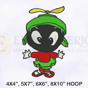 Baby Marvin The Martian Machine Embroidery Design, Looney Tune Embroidery Designs, Baby Marvin Embroidery Design, 4 Sizes Embroidery Designs