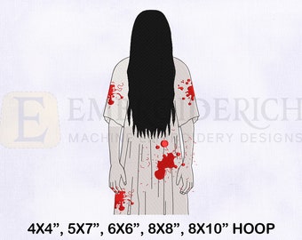 Samara Morgan Embroidery Design, Halloween Embroidery (5 Sizes)