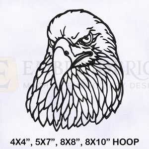 Outline Eagle Head Embroidery Design, Outline Embroidery Designs, Eagle Head Embroidery Design, 4 Sizes Machine Embroidery Designs
