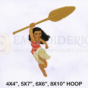 Princess Moana Render Machine Embroidery Design, Embroidery Design, Moana Embroidery Design, 4 Sizes Machine Embroidery Design