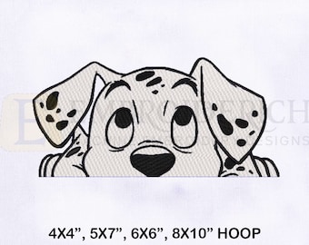 Dalmatian Dog Machine Embroidery Design | Dalmatian Dog Embroidery Designs | Dog Embroidery Designs | 4 Sizes Machine Embroidery Designs
