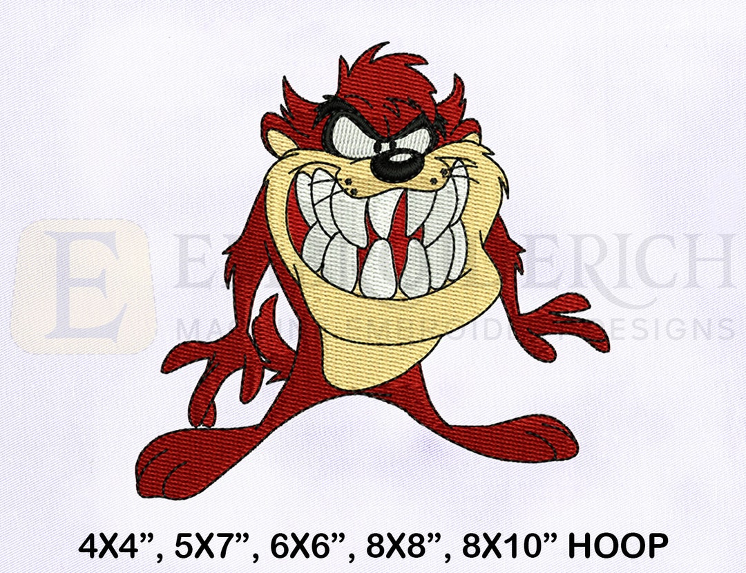 Looney Tune Tasmanian Embroidery Designs, Looney Tune Embroidery