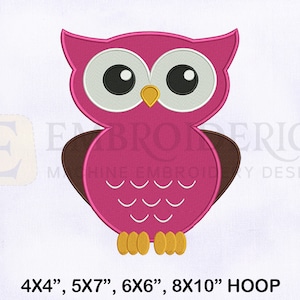Cute Buhos Giggle Owl Machine Embroidery Design, Owl Embroidery Designs, Buhos Giggle Embroidery Design, 4 Sizes Machine Embroidery Designs