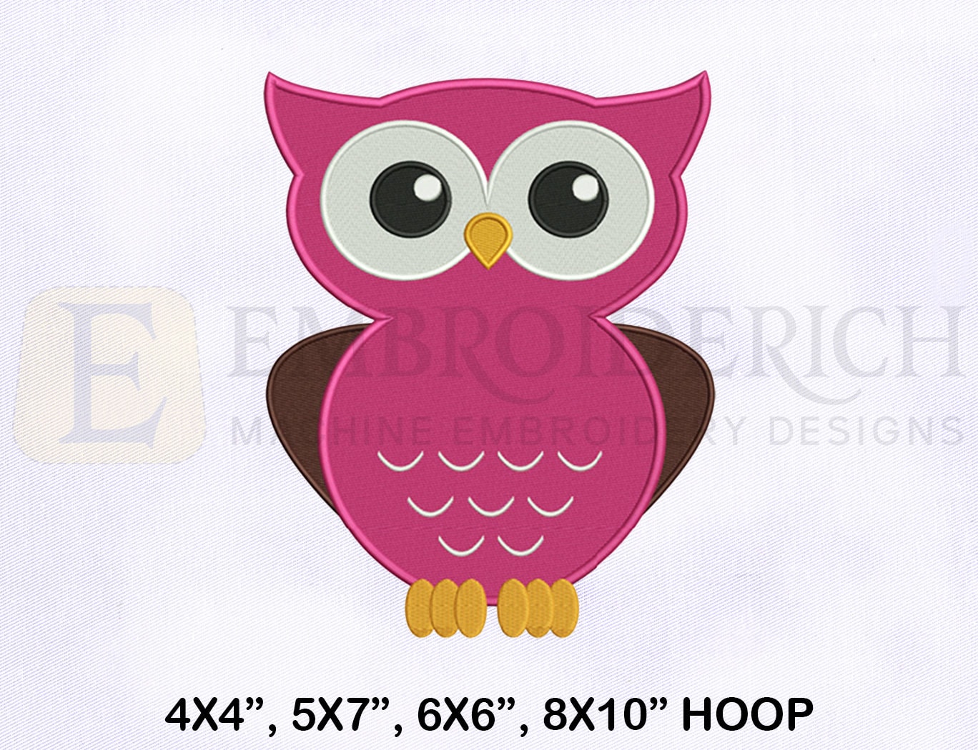 Cute Buhos Giggle Owl Machine Embroidery Design, Owl Embroidery Designs, Buhos Giggle Embroidery Des
