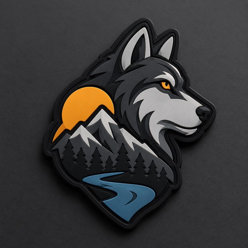 Wolf Guardian PVC Patch, PVC Patches