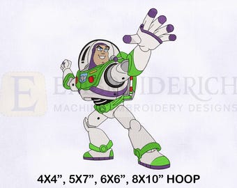 Buzz Toy Story Machine Embroidery Design, Buzz Lightyear Embroidery Design, Toy Story Machine Embroidery Design, 4 Sizes Embroidery Design