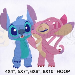 Lilo And Stitch Angel Embroidery Design, Stitch Angel Embroidery Designs, Stitch Embroidery Designs, 4 Sizes Machine Embroidery Designs