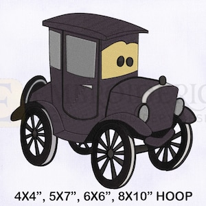 Car Lizzie Machine Embroidery Design, Lizzie Car Embroidery Design, Car Embroidery Design, 4 Sizes Machine Embroidery Design, Car Embroidery