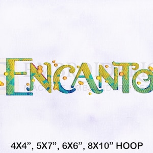 Encanto Logo Machine Embroidery Design, Logo Machine Embroidery Design, 4 Sizes Machine Embroidery Designs, Encanto Logo Embroidery Design