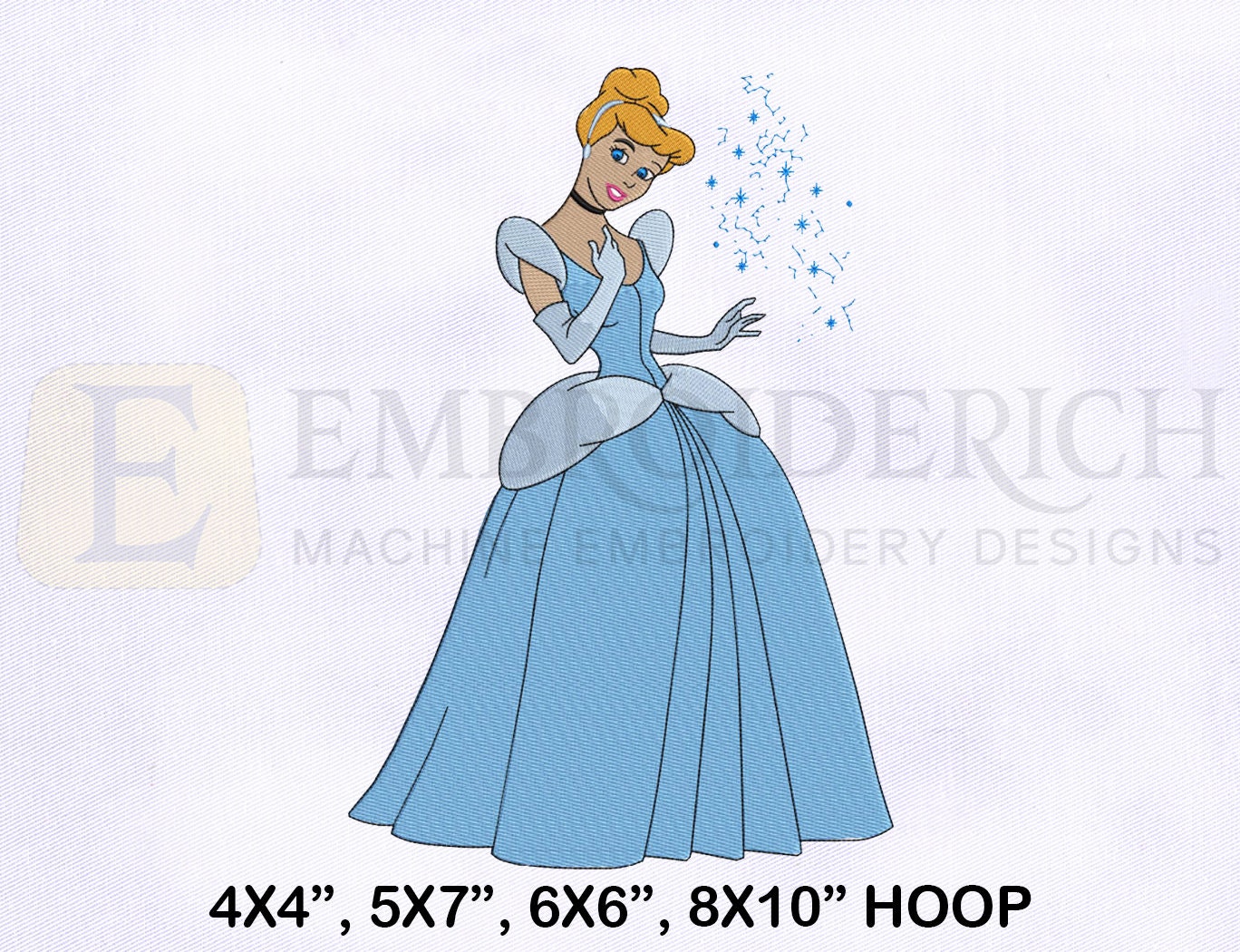 Magical Princess Cinderella Embroidery Design Princess photo
