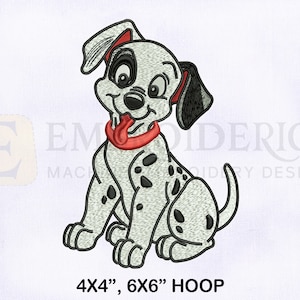 Happy Dalmatian Machine Embroidery Design, Dalmatian Embroidery Design, Dog Embroidery Design, 2 Sizes Dalmatian Machine Embroidery Designs