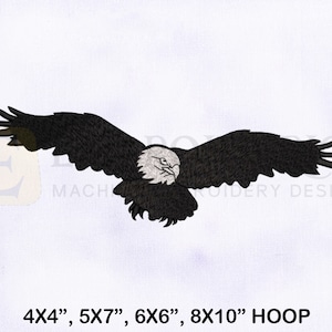 Bald Eagle Machine Embroidery Design, Animals Birds Embroidery Designs, Eagle Embroidery Design, 4 Sizes Machine Embroidery Designs