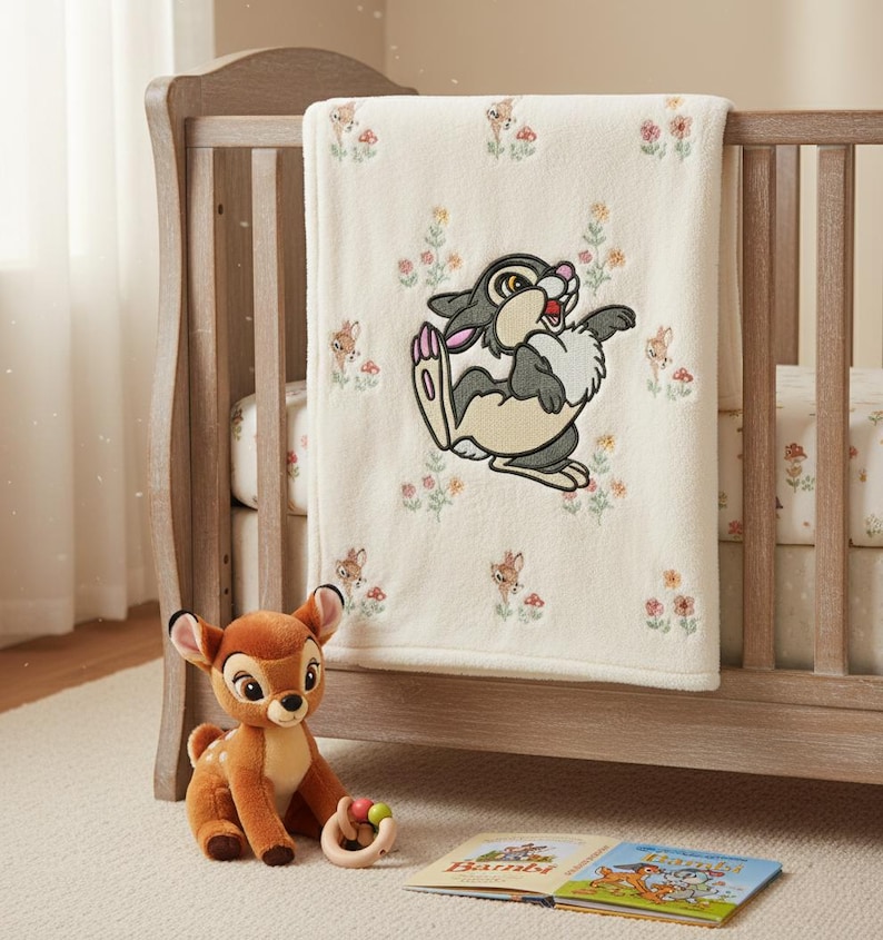 Foot Thumping Bambi Thumper Embroidery Design, Rabbit Embroidery Design ...