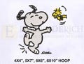 Snoopy With Woodstock Machine Embroidery Design | 4 Sizes Embroidery Designs | Woodstock Embroidery Design | Snoopy Embroidery Design