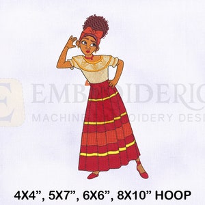 Encanto Dolores Madrigal Machine Embroidery Design, Dolores Madrigal Embroidery Design, 4 Sizes Embroidery Design, Encanto Embroidery Design