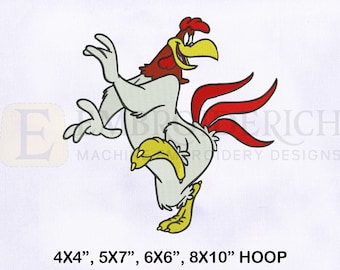 Foghorn Leghorn Looney Tune Embroidery Design, Foghorn Embroidery Design, Looney Tune Embroidery Designs, 4 Sizes Machine Embroidery Designs