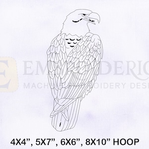 Peregrine Falcon Outline Embroidery Design, Animals Embroidery Designs, Falcon Outline Embroidery Design, 4 Sizes Machine Embroidery Designs