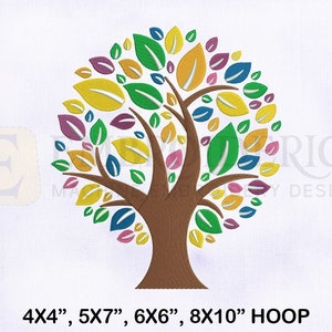 Eco Tree Machine Embroidery Design, Tree Embroidery Designs, Eco Tree Embroidery Design, 4 Sizes Machine Embroidery Designs