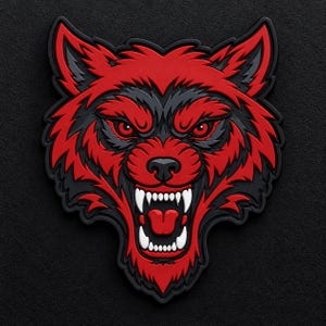 Crimson Wolf PVC Patch