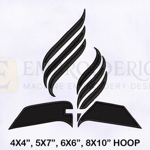 Seventh Day Adventist Church Embroidery Design | 4 Sizes EMB Designs | Seventh Day Symbol Embroidery Design | Religous Embroidery Designs
