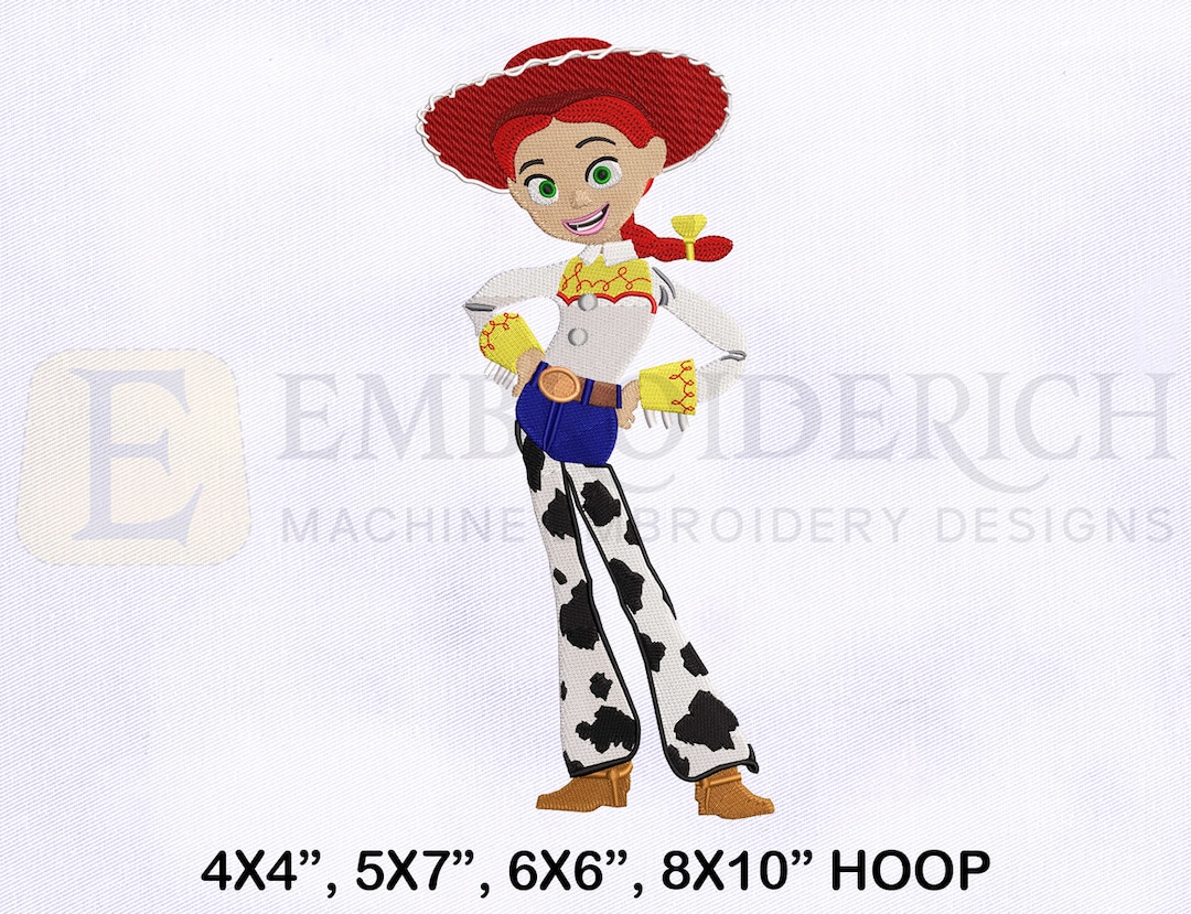 Jessie Toy Story Machine Embroidery Design, Jessie Embroidery Designs