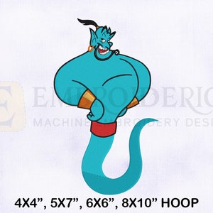 Aladdin Genie Machine Embroidery Design, Genie Embroidery Designs, Aladdin Embroidery Design, 4 Sizes Machine Embroidery Designs, EMB Design