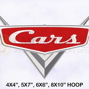 McQueen Cars Logo Machine Embroidery Design, Cars Logo Embroidery Designs, McQueen Logo Embroidery Design, 4 Sizes Machine Embroidery Design