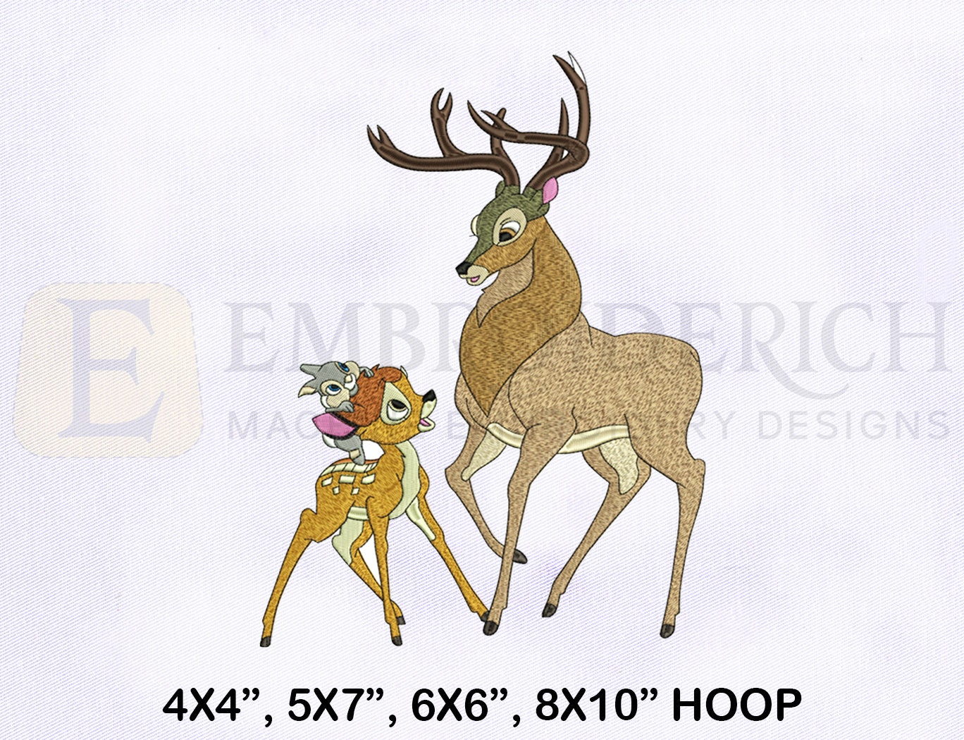 Great Prince and Bambi Embroidery Design, Embroidery Designs