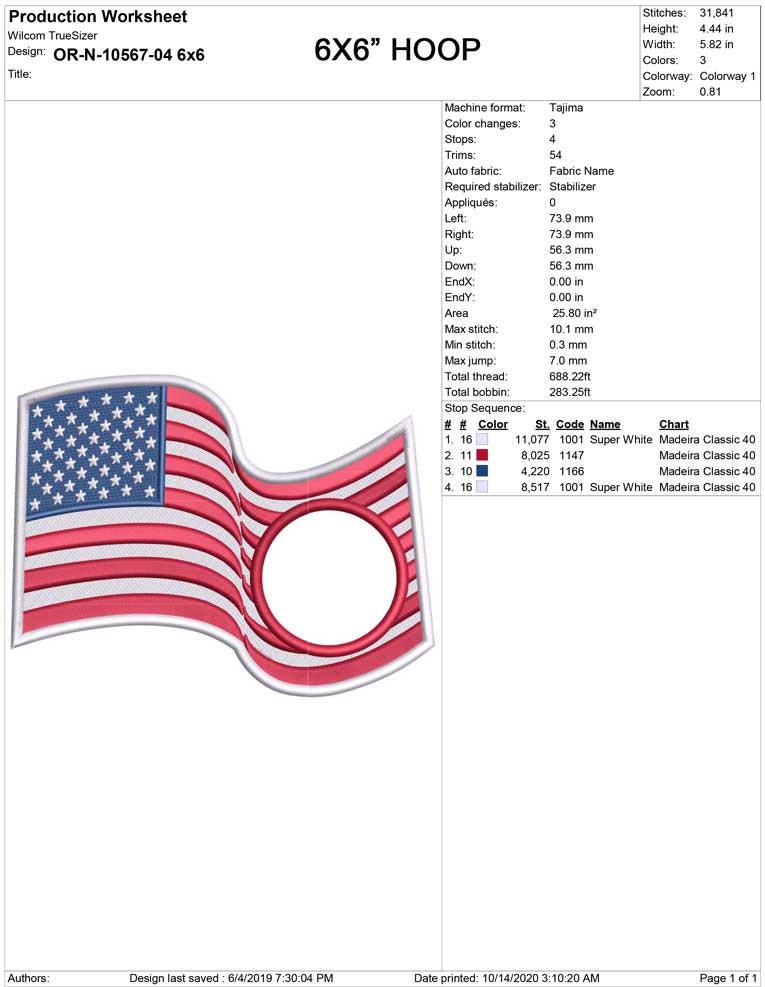 Diseño de bordado de monograma bandera americana diseños de | Etsy