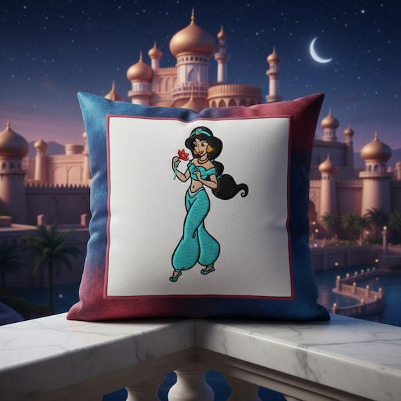 Princess Jasmine Embroidery Design, Aladdin, Floral (4 Sizes) - Etsy