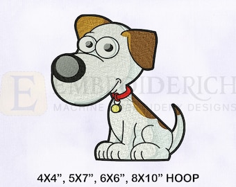 Cute Little Dog Machine Embroidery Design, Sitting Dog Embroidery Design, Dog Embroidery Designs, 4 Sizes Pet Machine Embroidery Designs