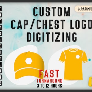 Custom Embroidery Digitizing Service, Custom Digitizing Services, Machine Embroidery Digitizing, Hat Logo Digitizing, Chest Logo Digitizing