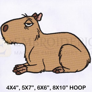 Capybara Madrigal Machine Embroidery Design, Capybara Embroidery Design, 4 Sizes Embroidery Designs, Encanto Capybara Embroidery Design