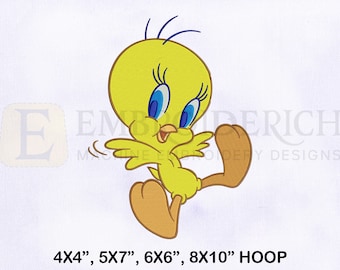 Motif de broderie Titi Looney Tune, motif de broderie Looney Tune, motif de broderie Titi, 4 motifs de broderie