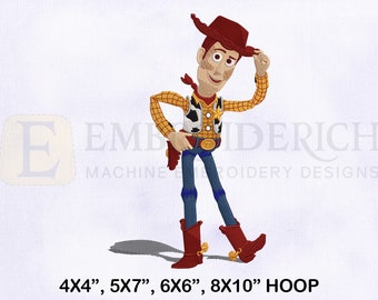Szeryf Woody – Toy Story – wzór haftu, Szeryf Woody – wzór haftu, Toy Story – wzory haftu, 4 rozmiary wzorów haftu maszynowego