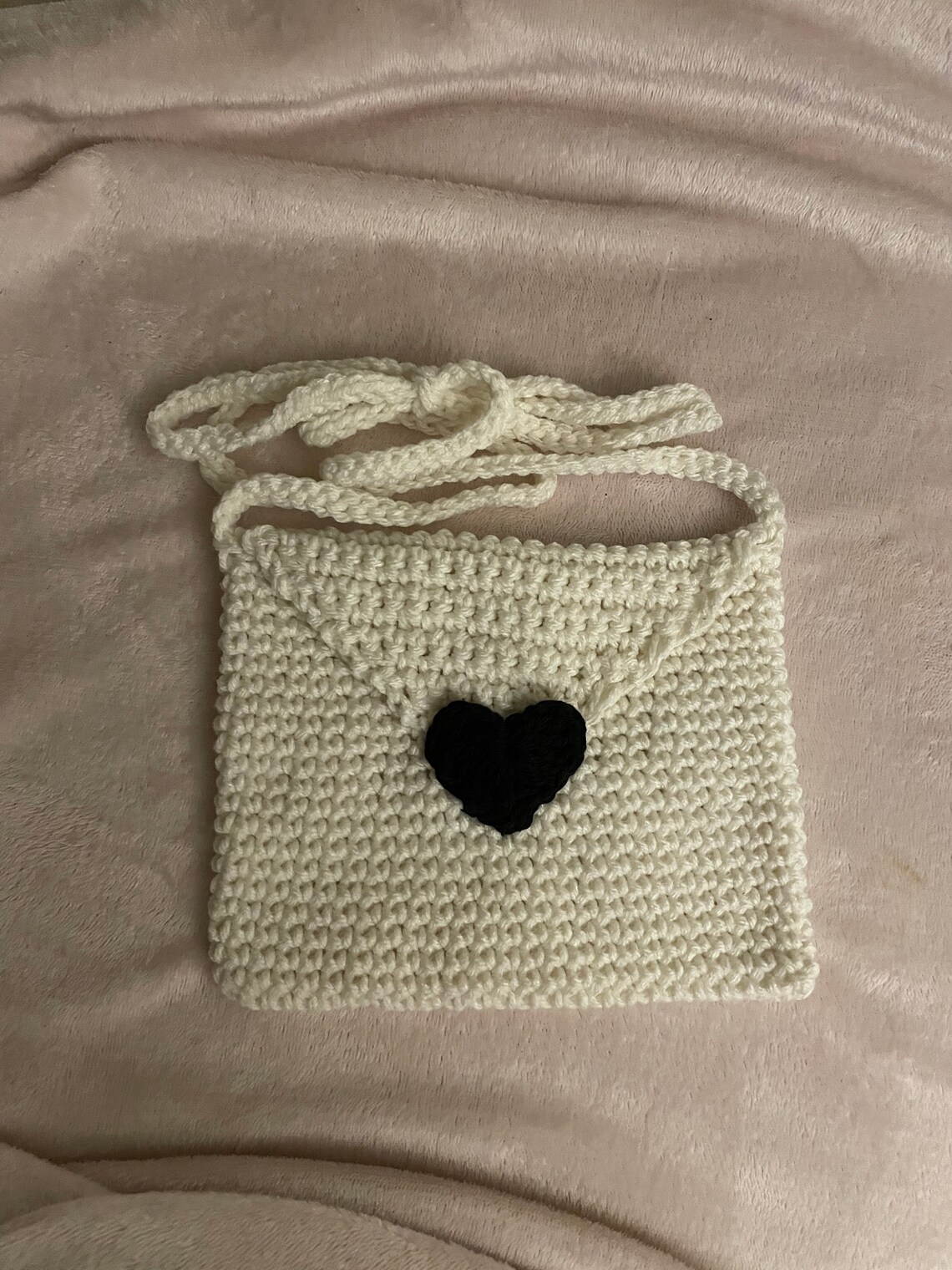 Custom Love Letter Bag Crochet Heart Purse Etsy