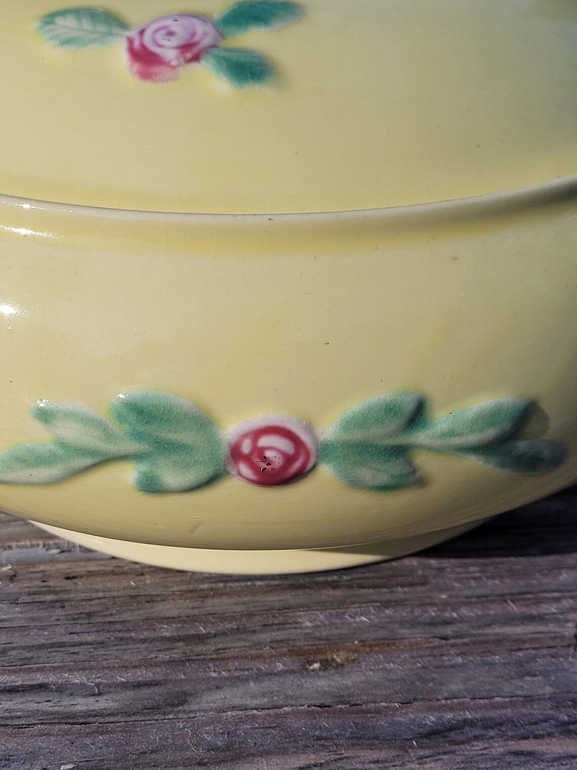 Coors Pottery Yellow Rosebud Casserole Dish Etsy
