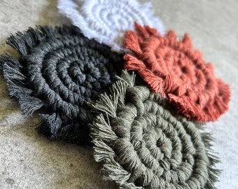 Macrame Car Coasters - Set of 2