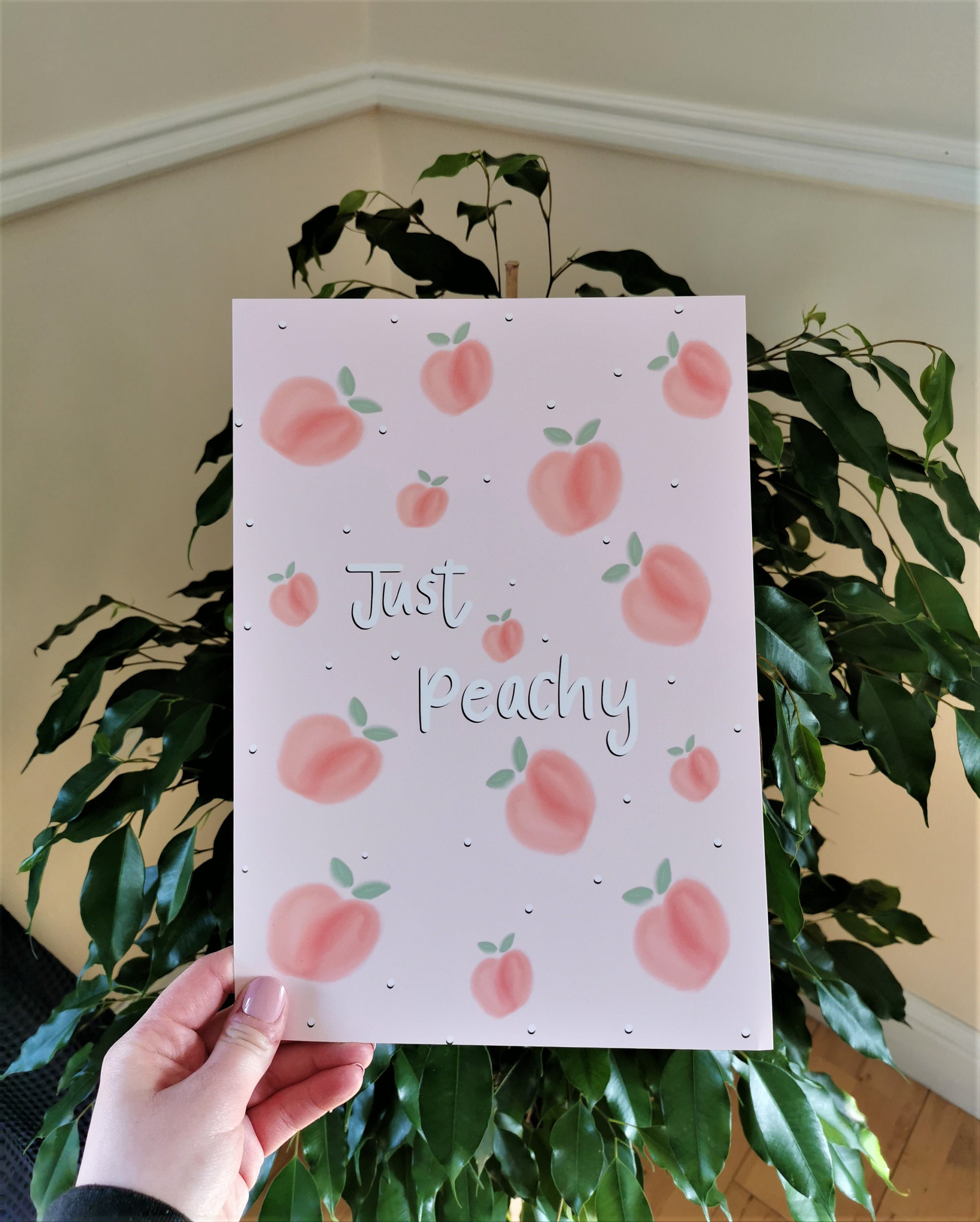 Just Peachy Print Peachy Print Peach Print Wall Print Etsy Ireland